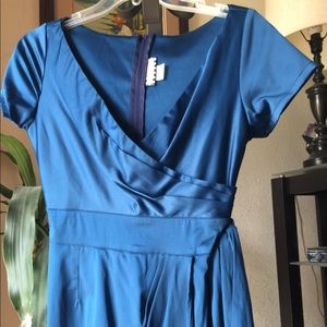 Pinup couture dress in turquoise small